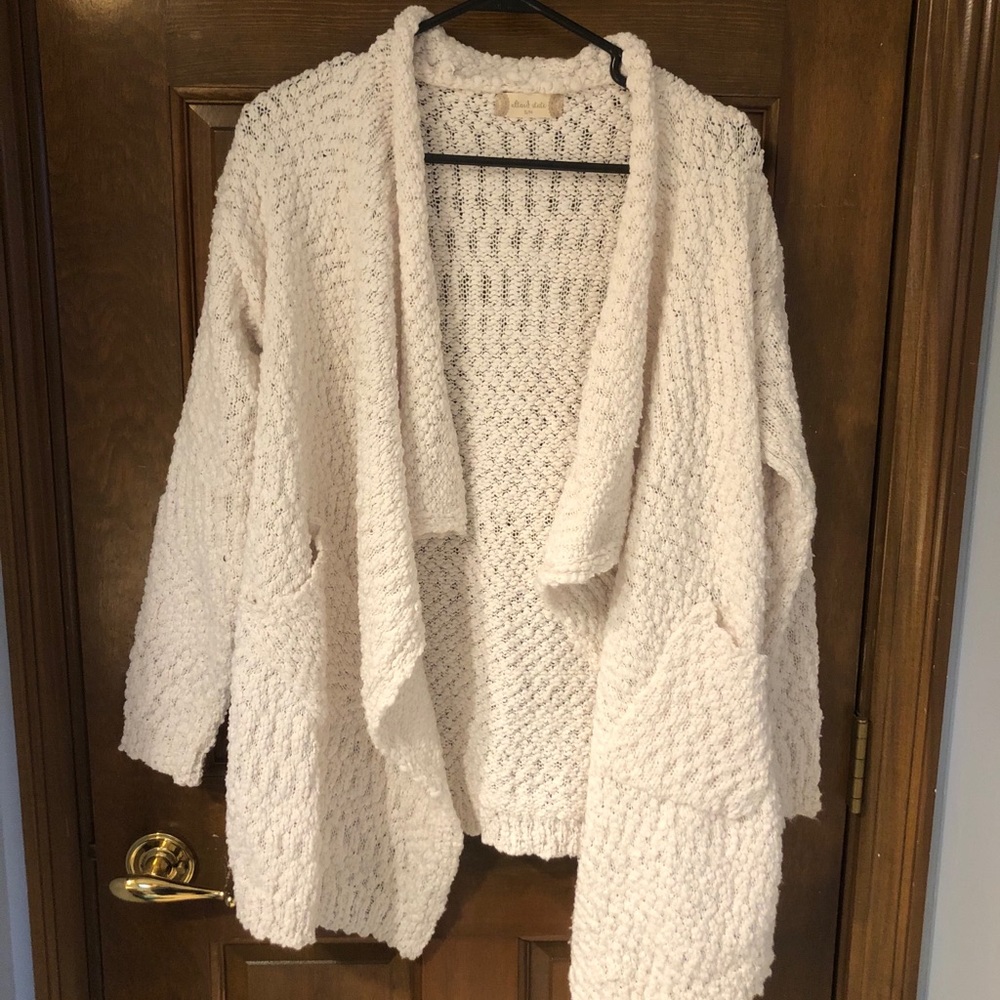 Altar’d State White Boucle Popcorn Cardigan (S/M)